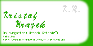 kristof mrazek business card